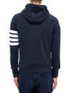 Engineered 4 Bar Diagonal Zip Up Hoodie Navy - THOM BROWNE - BALAAN 4