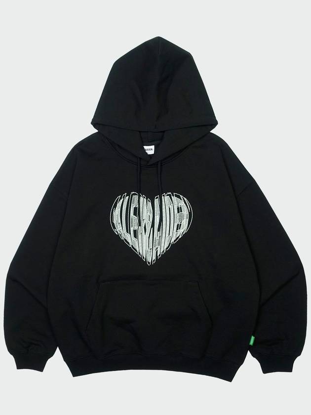 loop heart hoodie black - ALEX&AIDEN - BALAAN 1