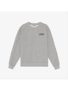 Embroidered Logo Cotton Sweatshirt Grey - GANNI - BALAAN 2