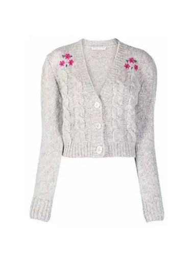 Alexandra Rich Cardigan Alessandra Women s Alpaca Embroidery Crop - ALESSANDRA RICH - BALAAN 1