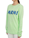 Logo Long Sleeve T-Shirt Green - MARNI - BALAAN 3