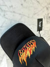 Flames Trucker Ball Cap Black - STUSSY - BALAAN 8