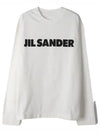 Logo Print Long Sleeve T Shirt White - JIL SANDER - BALAAN 2