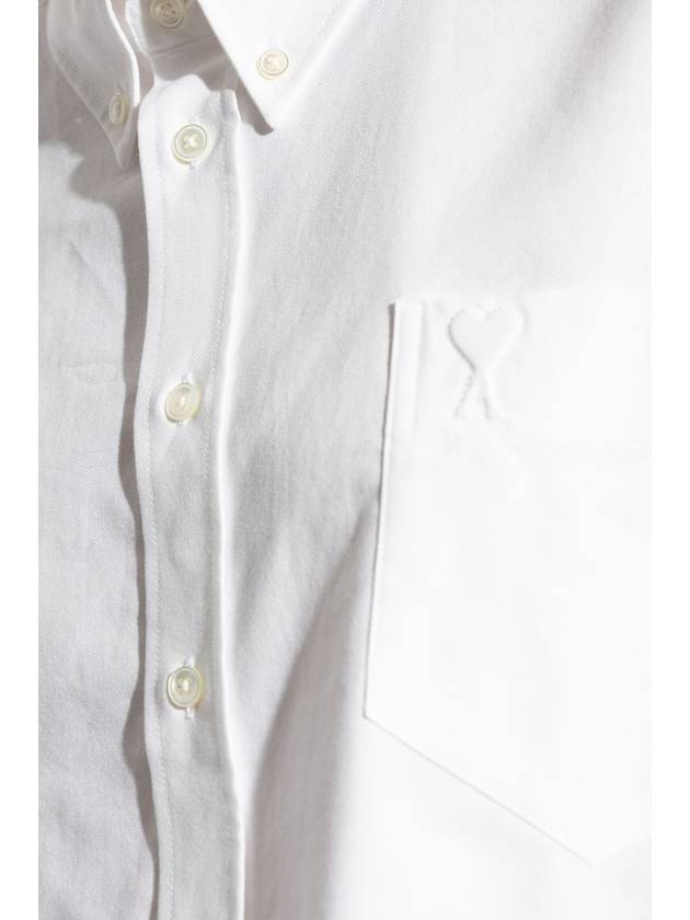 Ami Alexandre Mattiussi Shirt With Logo, Women's, White - AMI - BALAAN 5