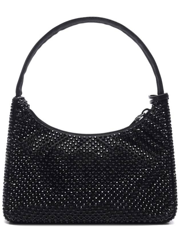 Crystal Satin Mini Bag Black - PRADA - BALAAN 5