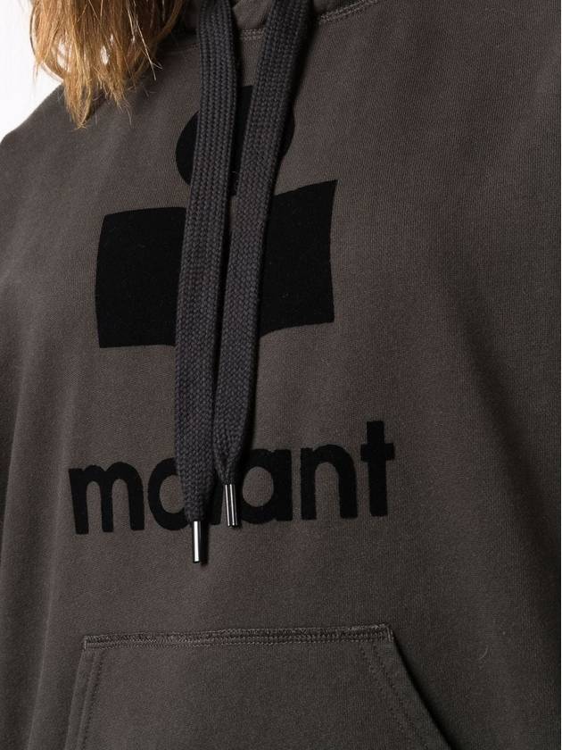 Mansel Logo Hoodie Faded Black - ISABEL MARANT - BALAAN 3