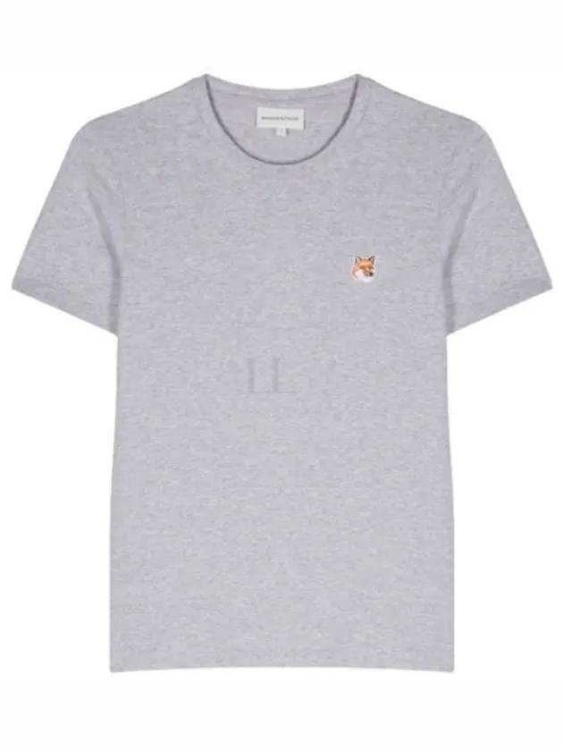 Fox Head Patch Regular Short Sleeve T-Shirt Grey - MAISON KITSUNE - BALAAN 2