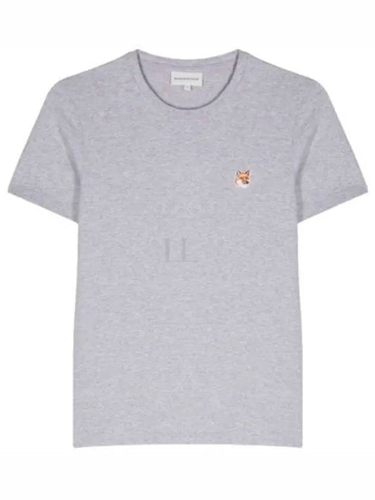 Fox Head Patch Regular Short Sleeve T-Shirt Grey - MAISON KITSUNE - BALAAN 2