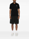 Compass Patch Short Sleeve Polo Shirt Black - STONE ISLAND - BALAAN 3