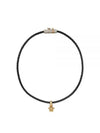 Crystal Medusa Leather Necklace Black - VERSACE - BALAAN 2