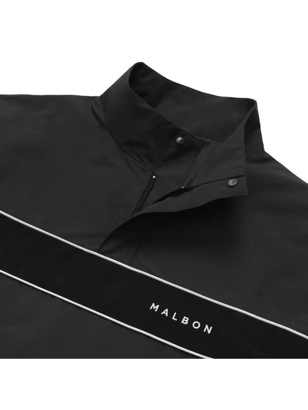 Malbon Men s Long Sleeve Bermuda Popover Anorak Jacket Black - MALBON GOLF - BALAAN 5