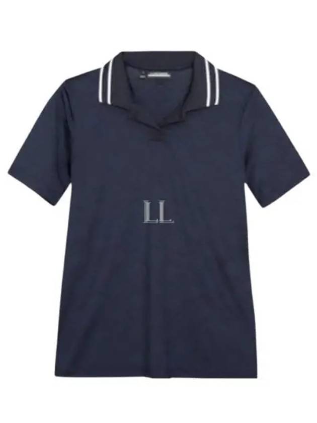 Women's Sammy Short Sleeve Polo Shirt Navy - J.LINDEBERG - BALAAN 2