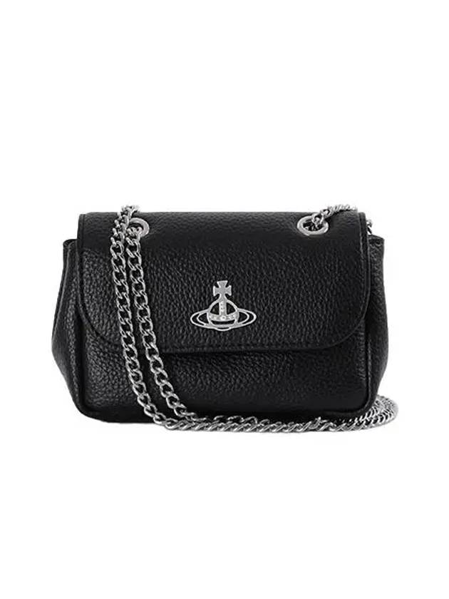 ORB Chain Small Shoulder Bag Black - VIVIENNE WESTWOOD - BALAAN 2