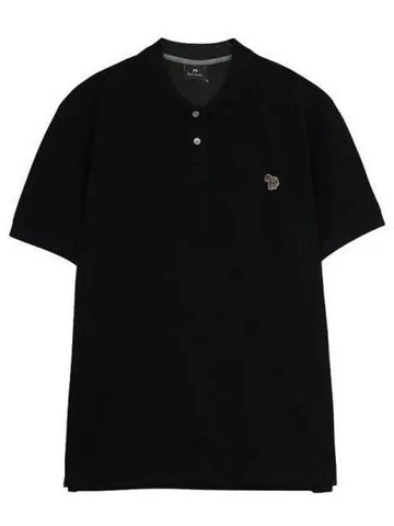 Zebra patch short sleeve polo tee black M2R 183K KZEBRA 7 1062233 - PAUL SMITH - BALAAN 1