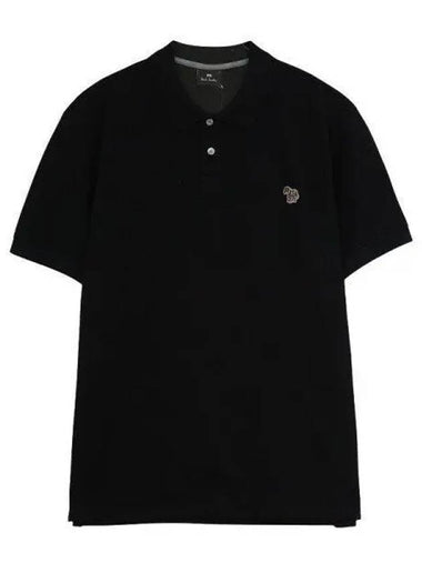 Zebra patch short sleeve polo tee black M2R 183K KZEBRA 7 271712 1062233 - PAUL SMITH - BALAAN 1