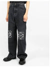 Anagram Baggy Jeans Black - LOEWE - BALAAN 3