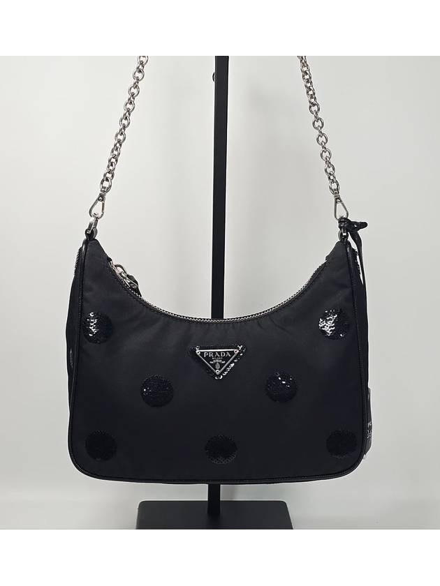 Re edition sequin polka dot nylon shoulder bag - PRADA - BALAAN 2