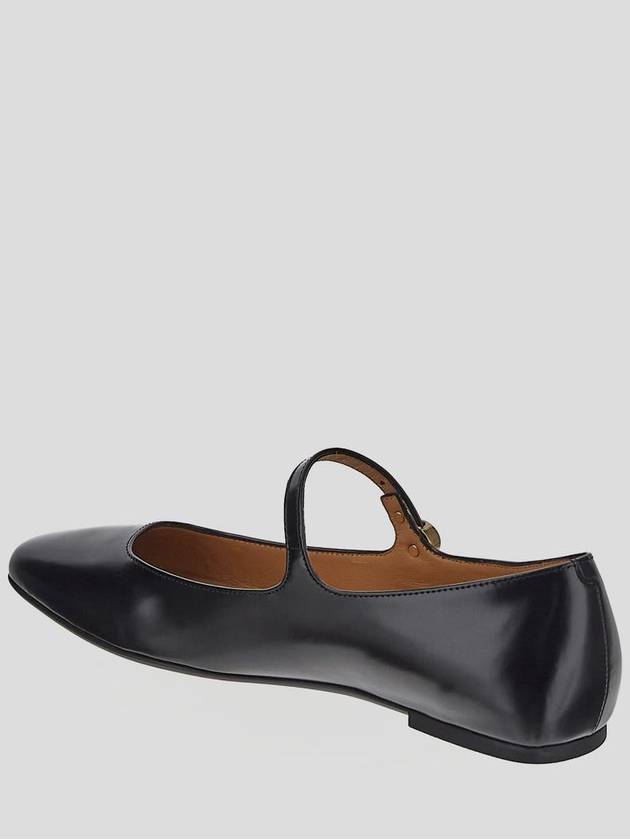 T Logo Mary Jane Flat Black - TOD'S - BALAAN 4