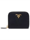 Metal Logo Saffiano Coin Card Wallet Black - PRADA - BALAAN 2