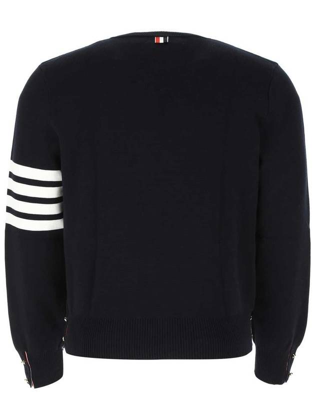 4 Bar Armband Milano Stitch Knit Top Navy - THOM BROWNE - BALAAN 3