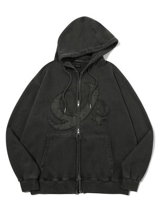 CP Star Pigment Zip Up Hoodie Smoke Black - CPGN STUDIO - BALAAN 1