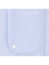 Couture Embroidery Striped Cotton Poplin Long Sleeves Shirt Light Blue - DIOR - BALAAN 7