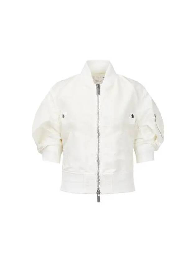 Women s Nylon Twill Volume Blouson White - SACAI - BALAAN 1