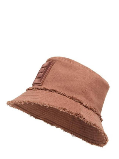 Logo Patch Bucket Hat Brown - FENDI - BALAAN 2