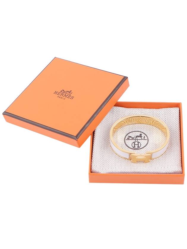 Clic H Bracelet Gold Blanc - HERMES - BALAAN 3