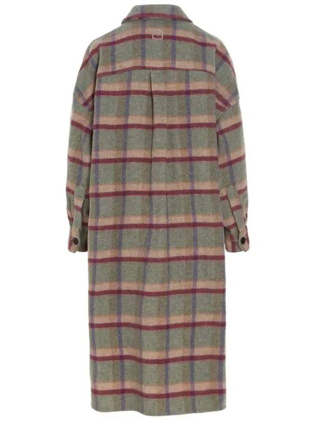 23SS Pontia Check Wool Long Coat MA0024FA A1D26E 60CE - ISABEL MARANT - BALAAN 3