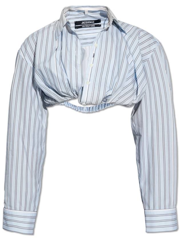 Shirt 233SH04211403FE PRINT BLUE STRIPE BLUE - JACQUEMUS - BALAAN 2