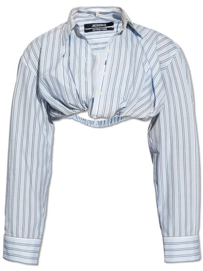 Shirt 233SH04211403FE PRINT BLUE STRIPE BLUE - JACQUEMUS - BALAAN 2