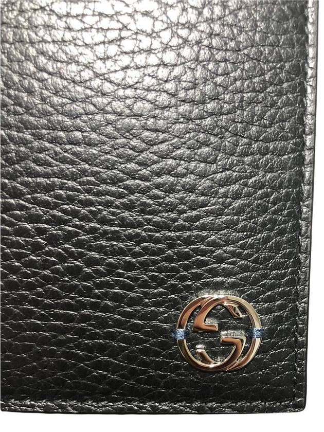 GG Interlocking Two Tone Half Wallet Black - GUCCI - BALAAN 6