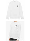 Logo Patch Cotton Long Sleeve T-Shirt White - STONE ISLAND - BALAAN 5