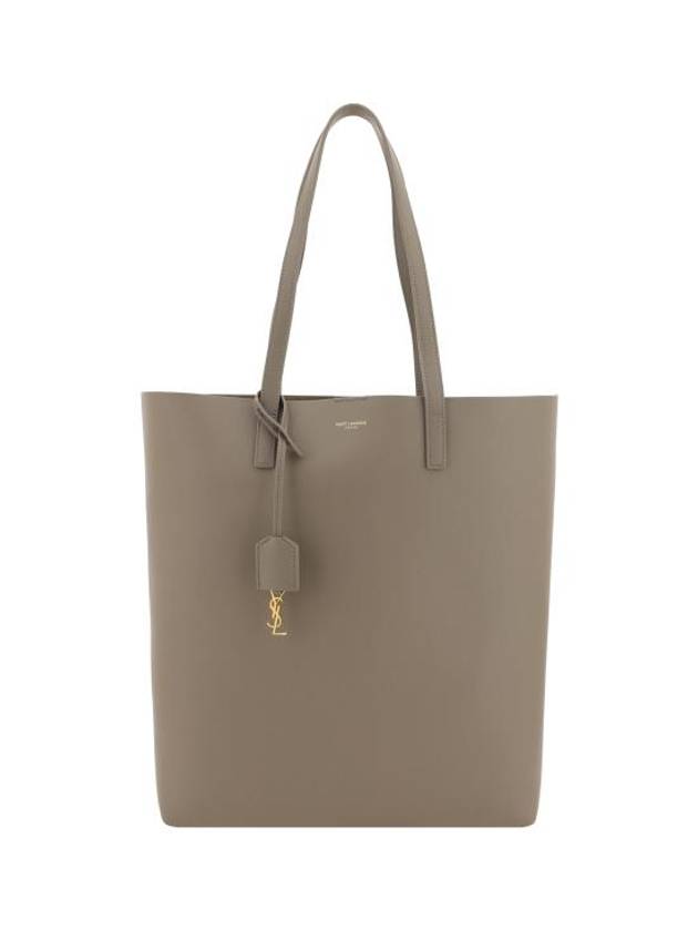 North South Shopping Tote Bag Grey - SAINT LAURENT - BALAAN 1