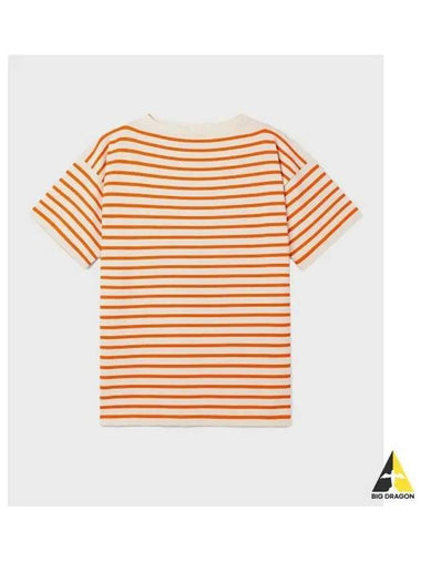 ANDERSEN Boatman short sleeve striped knit Orange - ANDERSEN-ANDERSEN - BALAAN 1