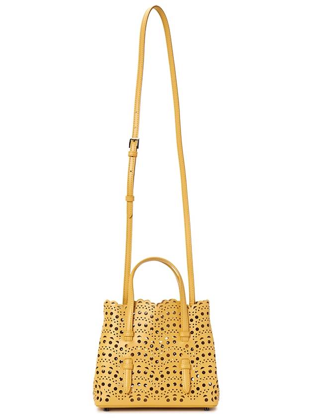 Mina 20 Vienne Wave Lux Calfskin Tote Bag Yellow - ALAIA - BALAAN 8