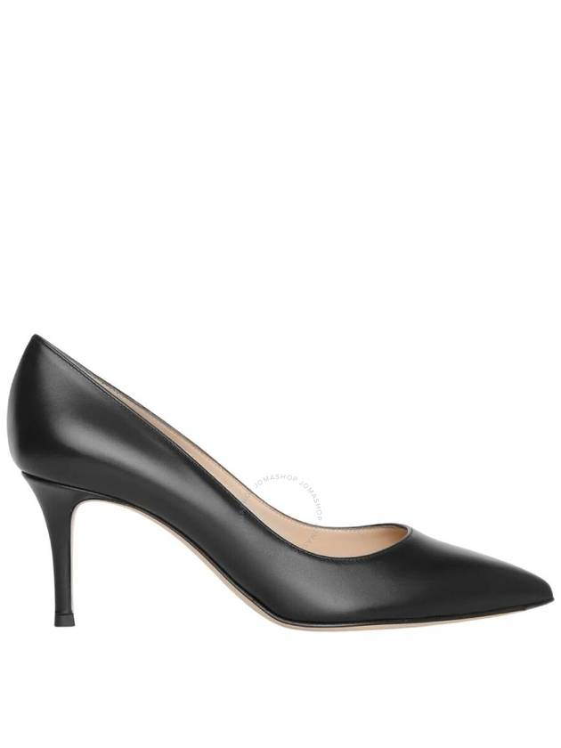 Gianvito Rossi 70MM Vitello Middle Heel Leather Pump, Brand Size 36 (US Size 6) - GIANVITO ROSSI - BALAAN 1