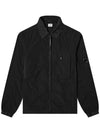 Lens Wappen Nylon Zip-Up Jacket Black - CP COMPANY - BALAAN 1