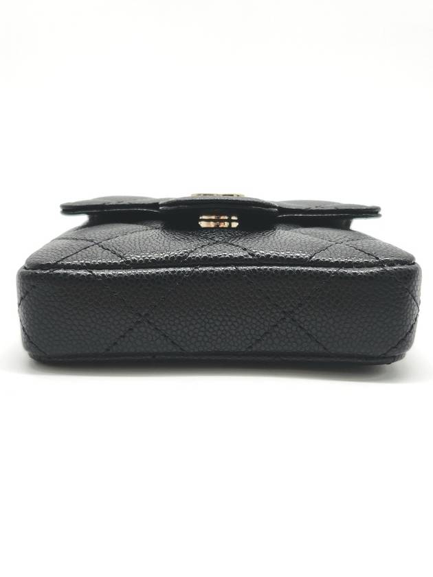 Classic mini chain bag caviar black gold wallet AP3259 - CHANEL - BALAAN 5