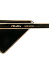 Triangle Logo Metal Hair Clip Black Gold 1IF051 2BA6 F0632 - PRADA - BALAAN 7