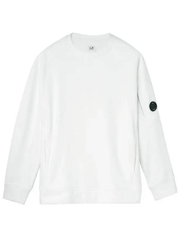 Lens Epaulette Nylon Mix Sweatshirt White - CP COMPANY - BALAAN 2