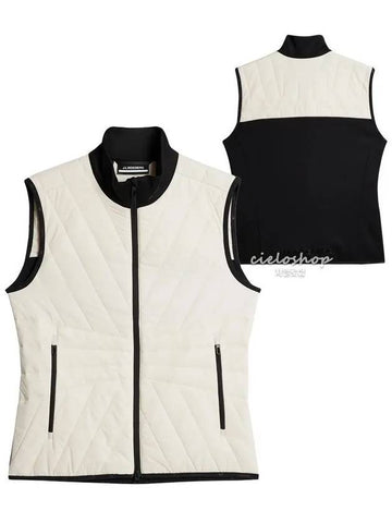 HOLMA Quilt Hybrid Women s Golf Vest Primaloft White - J.LINDEBERG - BALAAN 1