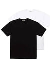 Layered Short Sleeve T-Shirt White Black 2 Pack - EXCONTAINER - BALAAN 3