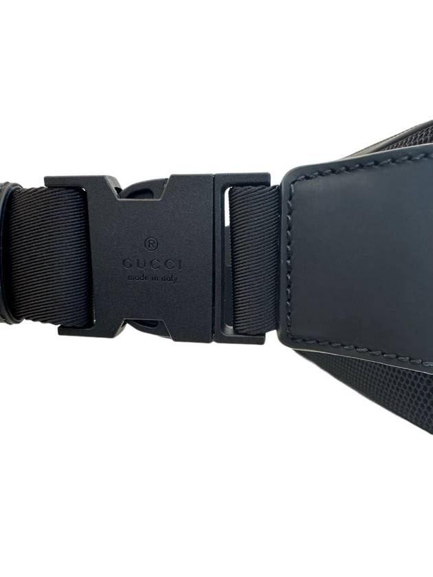 GG Rubber Effect Leather Belt Bag Black - GUCCI - BALAAN 7