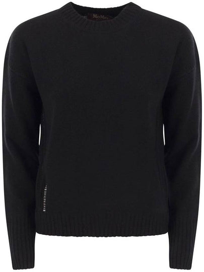 Alinda Crew Neck Knit Top Black - MAX MARA - BALAAN 2