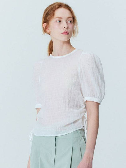 Crinkle string blouse_White - OPENING SUNSHINE - BALAAN 2