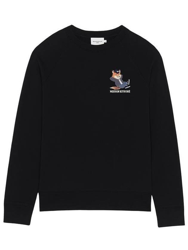 Dressed Fox Print Clean Sweatshirt Black - MAISON KITSUNE - BALAAN 2