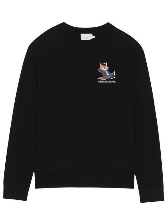 Dressed Fox Print Clean Sweatshirt Black - MAISON KITSUNE - BALAAN 2