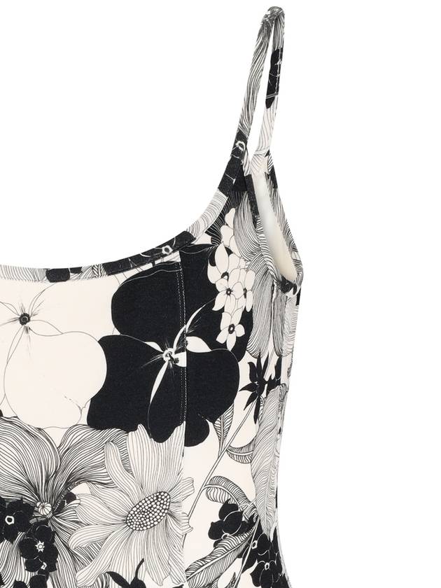 GRAPHIC FLORAL PRINTED SWIM CREPE SWIMSUIT - TOM FORD - BALAAN 3